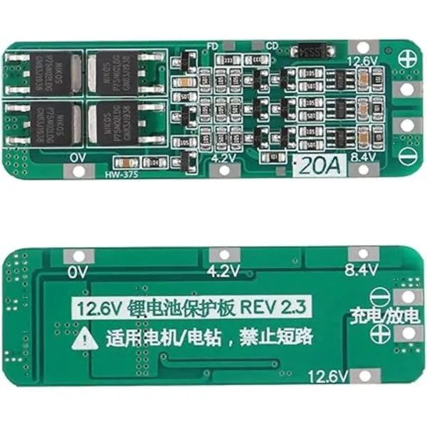 AEDIKO 6 unidades 3S 20A BMS 18650 Liion batería cargador_2