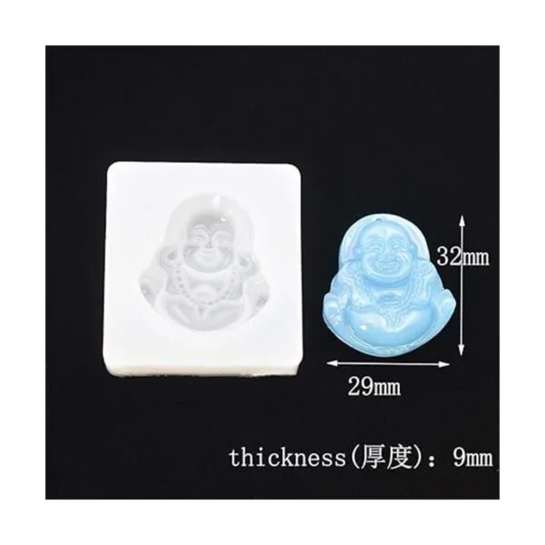 Paquete de 5 moldes de amuleto tradicional chino de Buda_5
