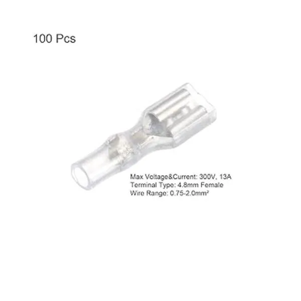 uxcell 100 terminales de cable de 0.189 in conector de_4