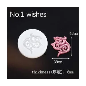 Paquete de 5 moldes de amuleto tradicional chino de Buda_2