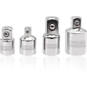 Dianrui Juego de 4 adaptadores de enchufe plateado 14 x_1