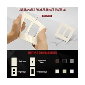 Embellecedor Enerlites para enchufe sin tornillos seguro_3