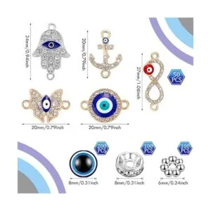 450 cuentas de mal de ojo azul dije de mal de ojo_2