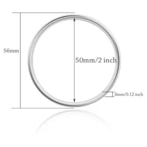 Mulutoo 12 piezas de aro de metal de 2 pulgadas sin_2
