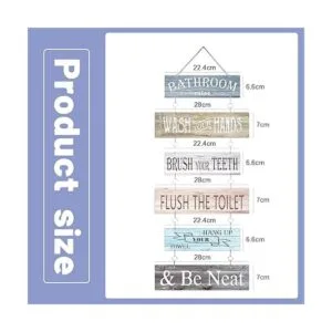 Hotop Letrero para decoración de pared de baño letrero de_2