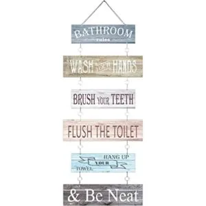 Hotop Letrero para decoración de pared de baño letrero de_1