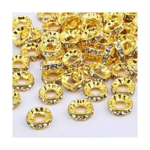 BronaGrand 100 cuentas espaciadoras de diamantes de_4