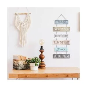 Hotop Letrero para decoración de pared de baño letrero de_6