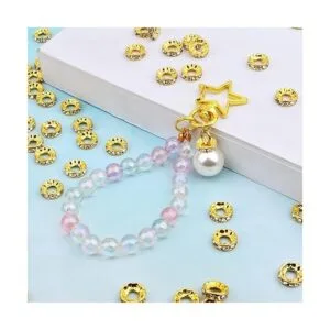 BronaGrand 100 cuentas espaciadoras de diamantes de_7