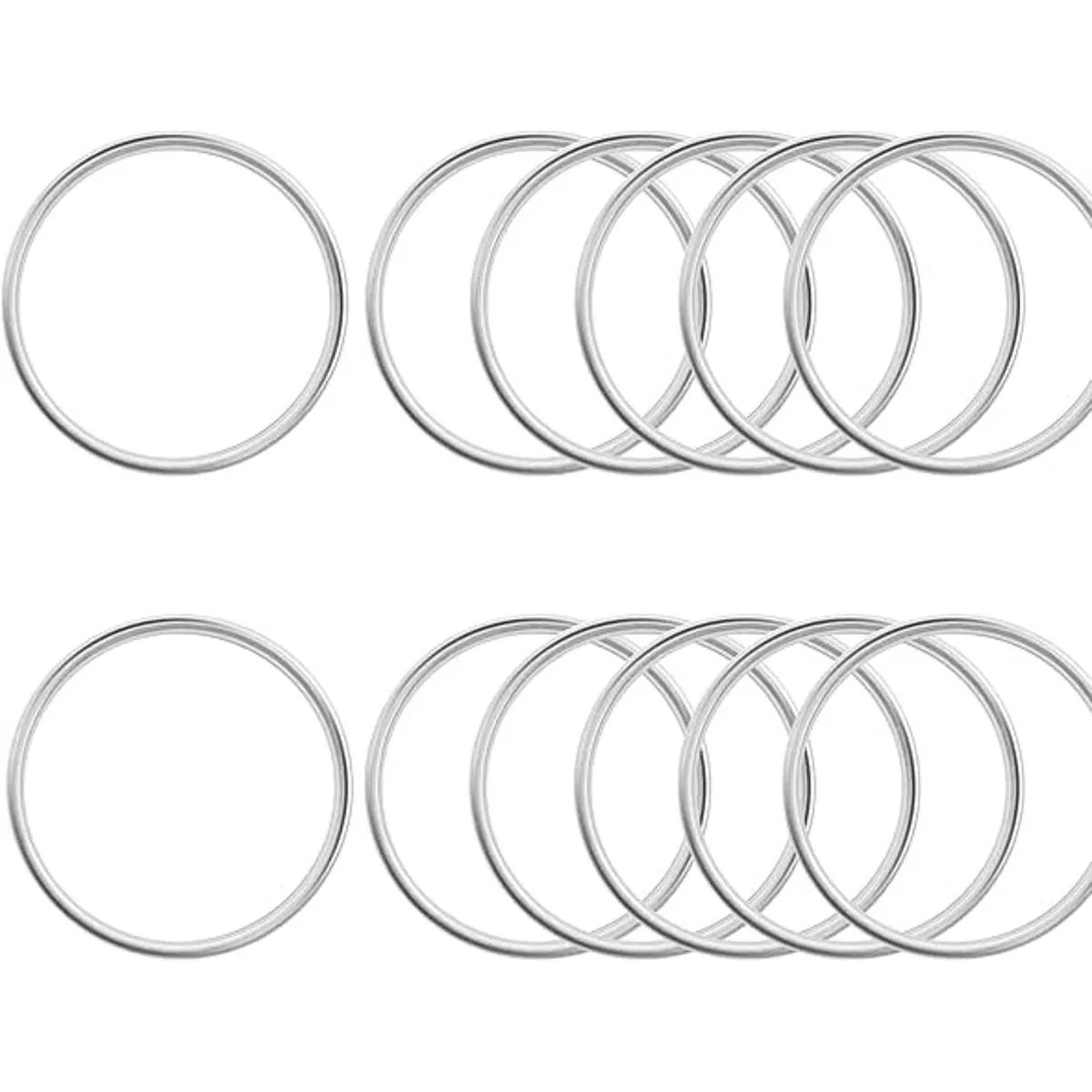 Mulutoo 12 piezas de aro de metal de 2 pulgadas sin_1