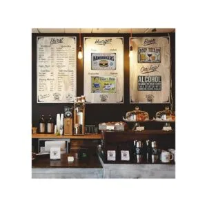 ERLOOD Letrero de metal para decoración de pared con_5