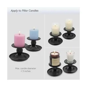 Thindolex Portavelas para centro de mesa juego de 2_4