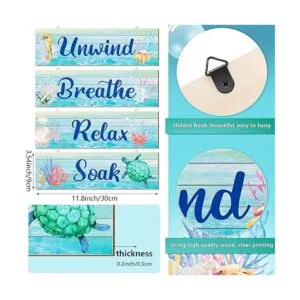 4 piezas para decoración de baño temática de verano_3