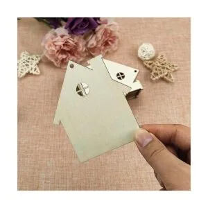 20 piezas de madera en forma de casa DIY recortes de_3