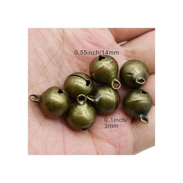 Pinenjoy 50 cascabeles vintage de 0.551 in 59 pulgadas_2