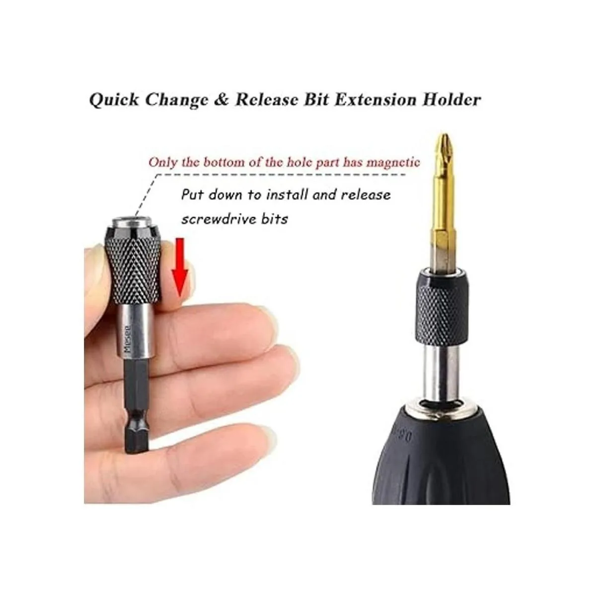 Mesee Juego de 3 brocas de extensión magnética con_4