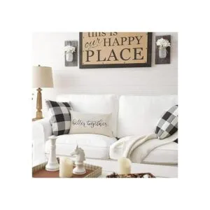 Meekio Fundas de almohada de granja con cita Better_5