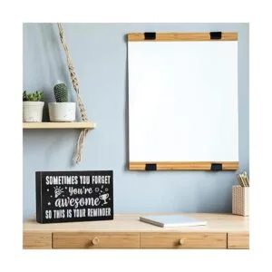 Letrero inspirador de madera con texto en inglés_7