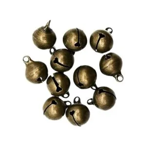 Pinenjoy 50 cascabeles vintage de 0.551 in 59 pulgadas_4