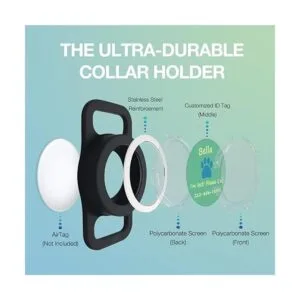 WHALEZON Soporte para collar de perro funda de silicona_3