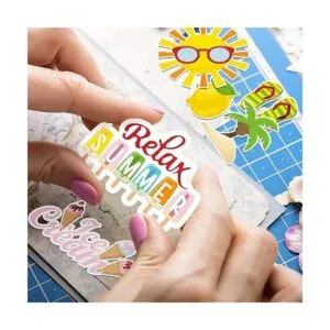 100 piezas de papel con temática de verano troquelado de_7