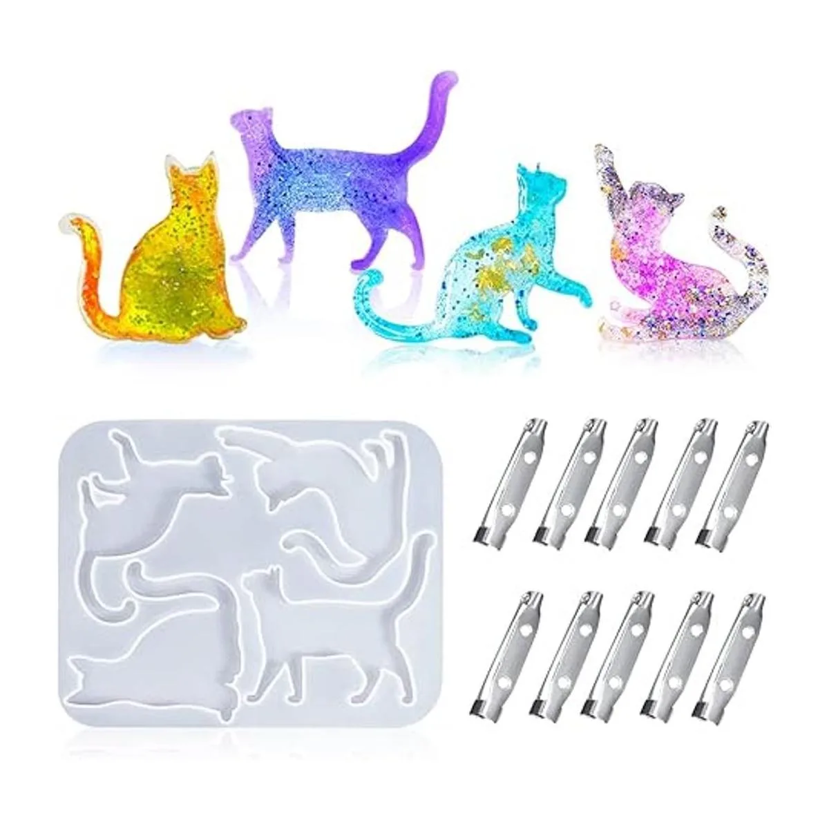 iSuperb Moldes de resina para gatos lindos moldes de_1