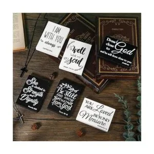 6 carteles de madera con versículo bíblico mini letreros_5