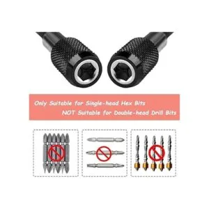 Mesee Juego de 3 brocas de extensión magnética con_5