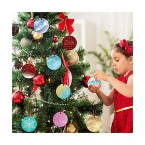 4 moldes de resina de adorno redondo de Navidad de 3_6