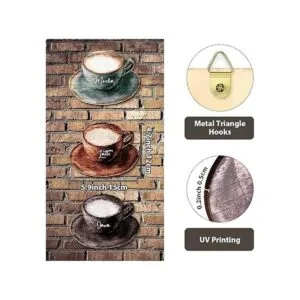 Letrero de madera con texto en inglés Latte Mocha Java_2