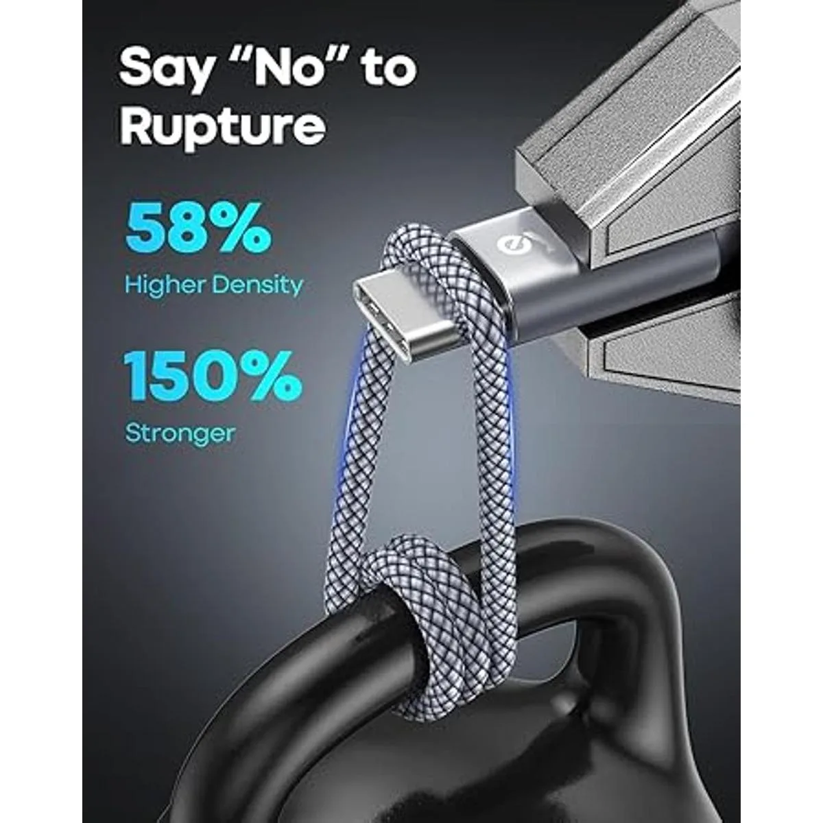 Cable USB C 3 pies paquete de 3 eyjiew 3A de carga_6