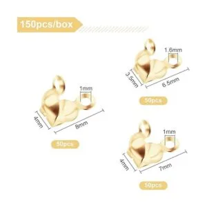 BENECREAT 150 piezas chapadas en oro de 18 quilates para_2