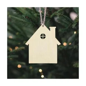 20 piezas de madera en forma de casa DIY recortes de_6