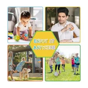 Paquete de 4 bolas de juguete sensorial Push Pop Bubble_6