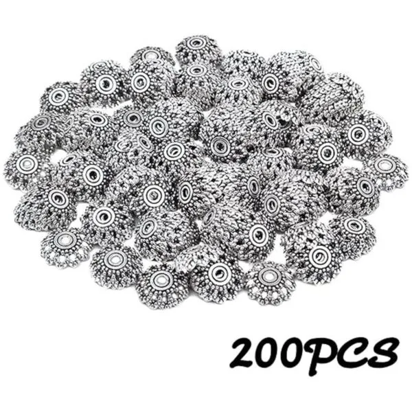 Hmjpng 200 tapas de cuentas de plata envejecida con forma_2