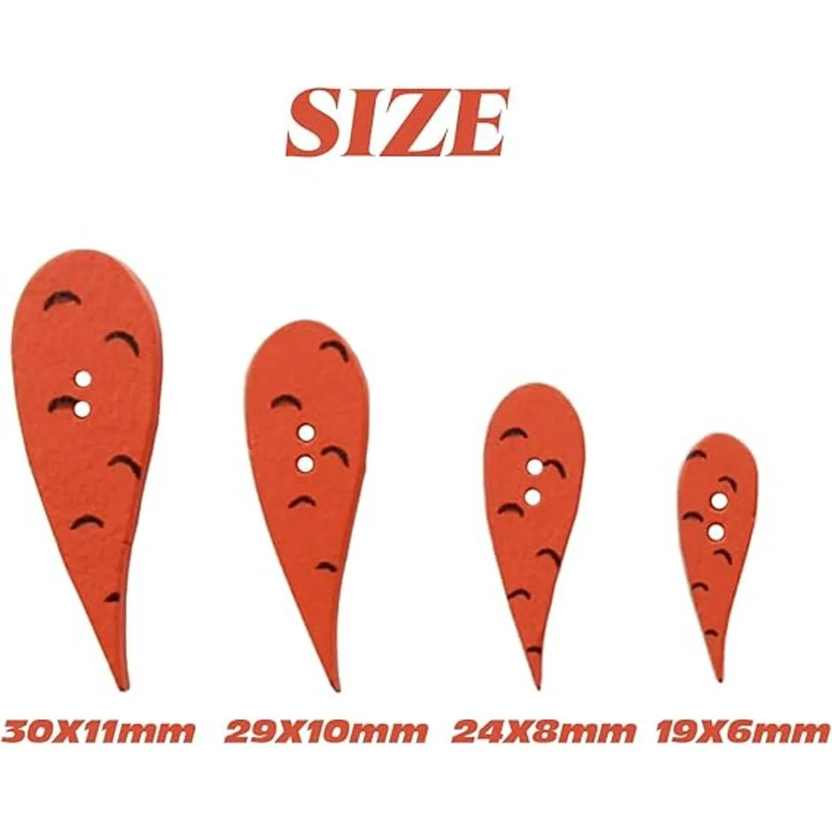 GXXMEI 200 botones de nariz de zanahoria para manualidades_2