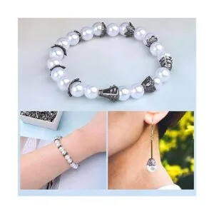 Gorras de cuentas de flores negras de 3.53 oz aleación_5