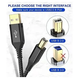Sweguard Cable de impresora USB 2.0 de 10 pies cable_4