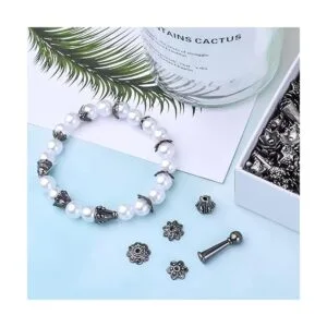 Gorras de cuentas de flores negras de 3.53 oz aleación_4