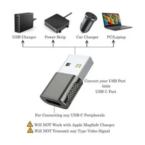 AuviPal Adaptador USB C hembra a USB macho paquete de 2_4