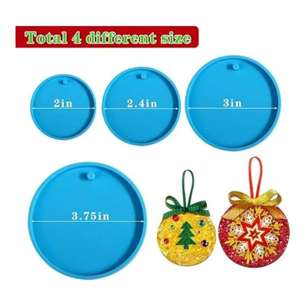 Juome Moldes de resina de silicona 4 piezas de forma_6