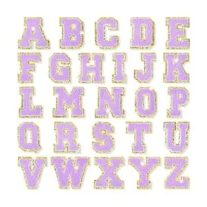 26 parches de brillantina para planchar con letras de_1