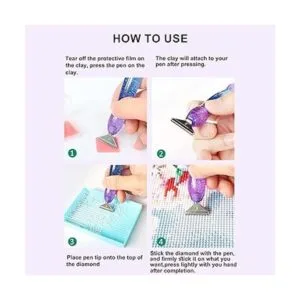 Kit de 16 piezas de bolígrafos de pintura de diamante con_6