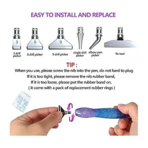 Kit de 16 piezas de bolígrafos de pintura de diamante con_4