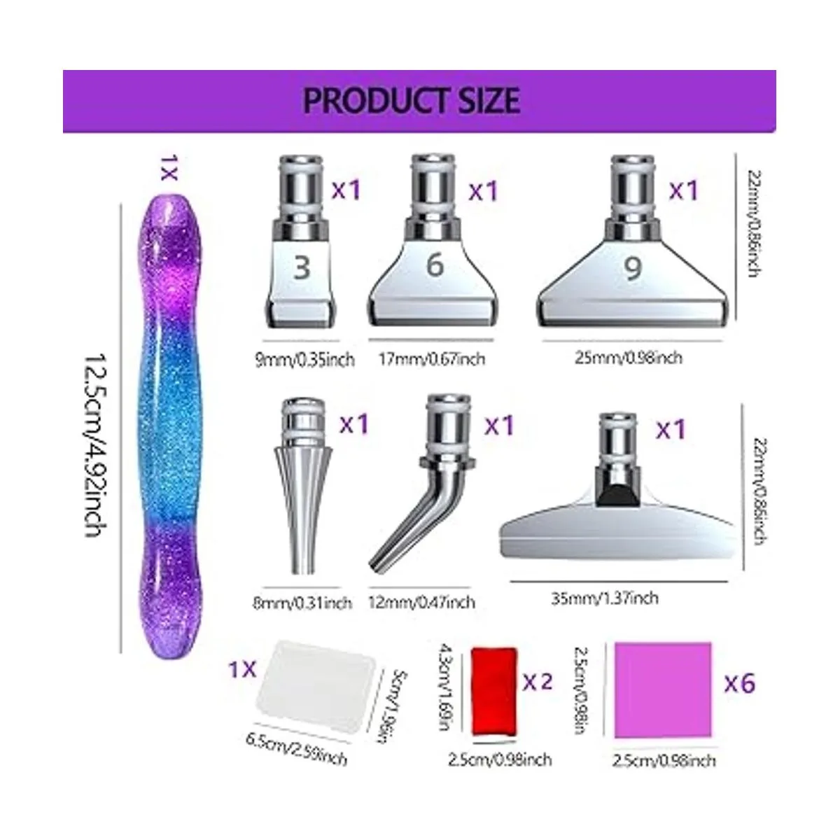 Kit de 16 piezas de bolígrafos de pintura de diamante con_2