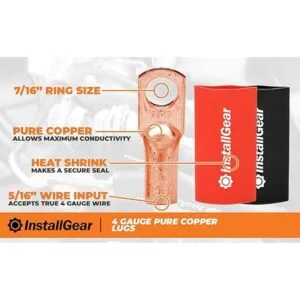 InstallGear Terminales de anillo de cobre puro estañado de_2