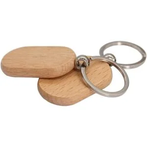 Paquete de 20 llaveros rectangulares de madera en blanco_4