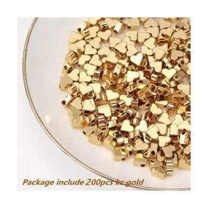 Pinhoollgo 200 cuentas espaciadoras en forma de corazón_3