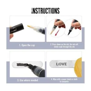 Rotuladores esmaltados para estampación de metal negro_4