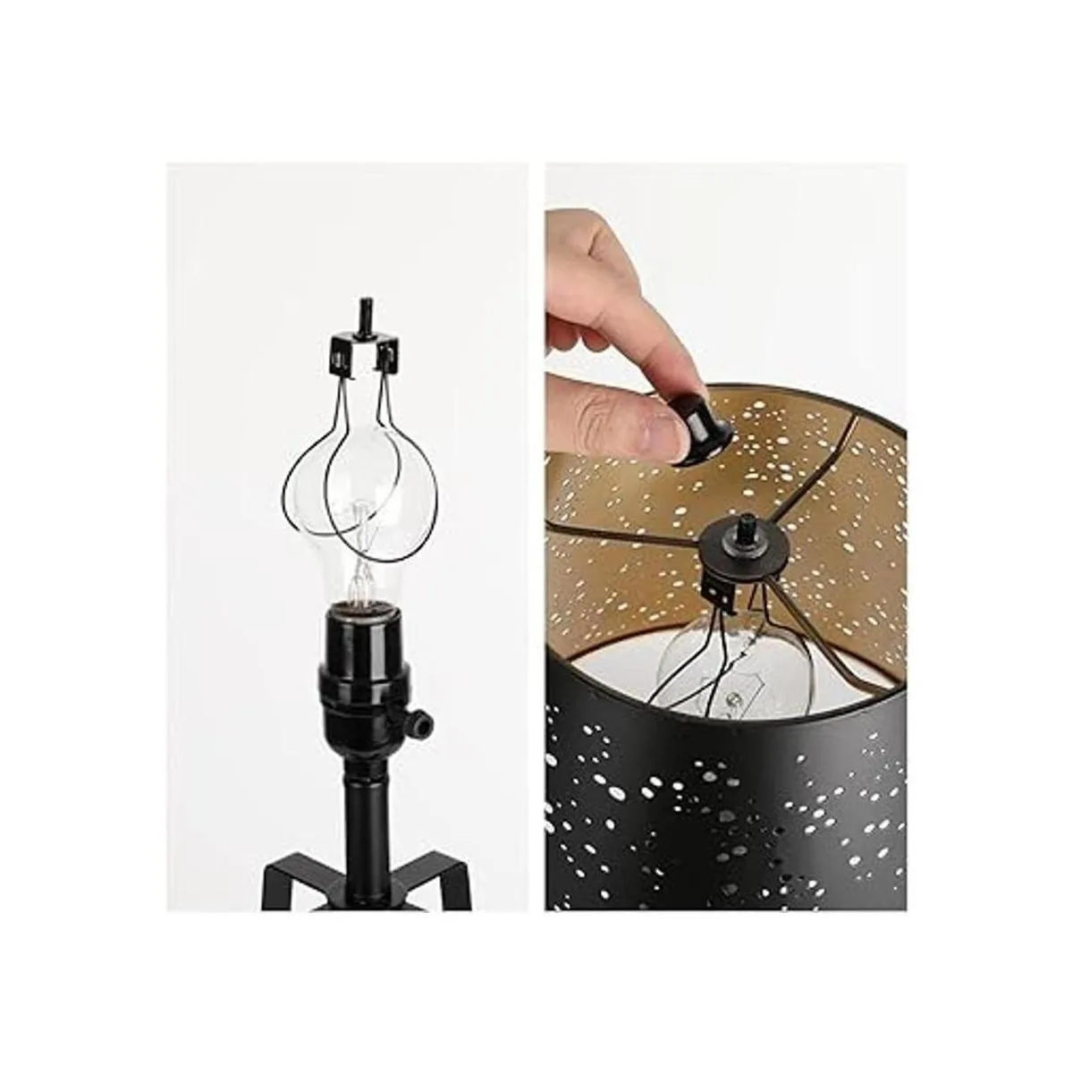 ALUCSET Paquete de 2 adaptadores de clip de bombilla para_5